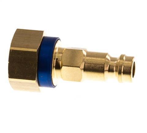 Messing DN 5 Blauw-Coded Luchtkoppeling Insteeknippel G 1/8 inch Binnendraad