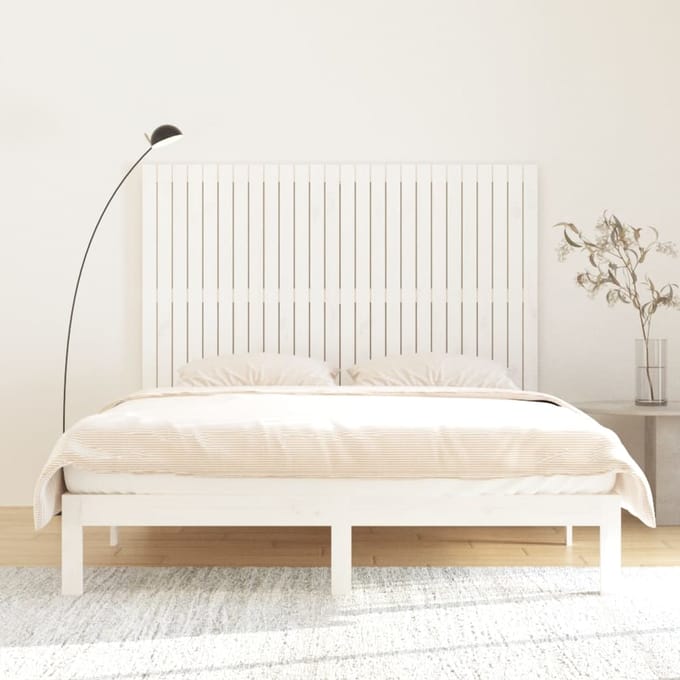 vidaXL - Wandhoofdbord - 166x3x110 - cm - massief - grenenhout - wit