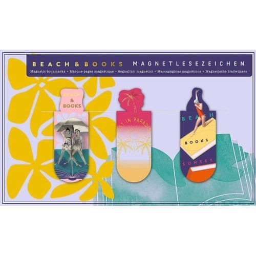 Magnetische Boekenlegger - Beach & Books - Set van 3 - Boekenlegger