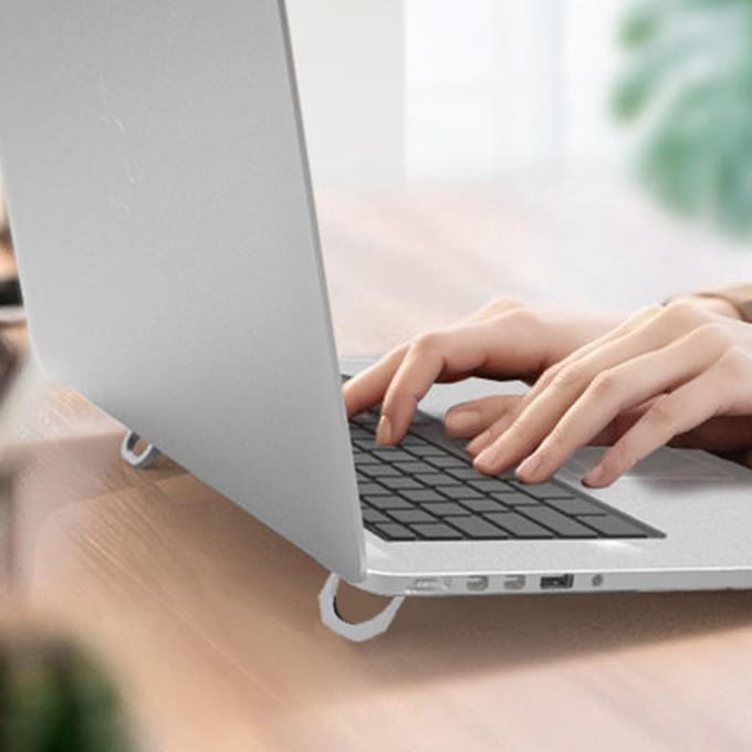 Computer Toetsenbord Standaard Aluminiumlegering Warmteafvoer Lichtgewicht Stevig Draagbaar Laptop Verhoger zilvergrijze kleur