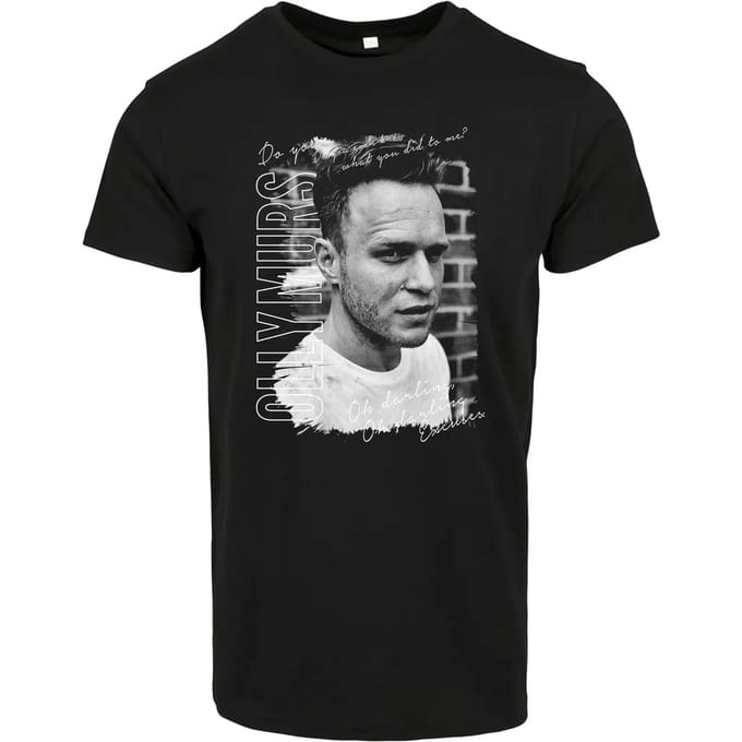 Merchcode Olly Murs - Lyrics Heren T-shirt - S - Zwart