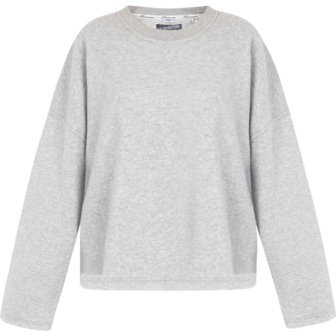 Dreimaster Oversized sweatshirt Dames licht grijs melange