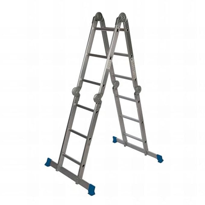 Multifunctionele Aluminium Ladder met Platform 3,6m - 12 Treden