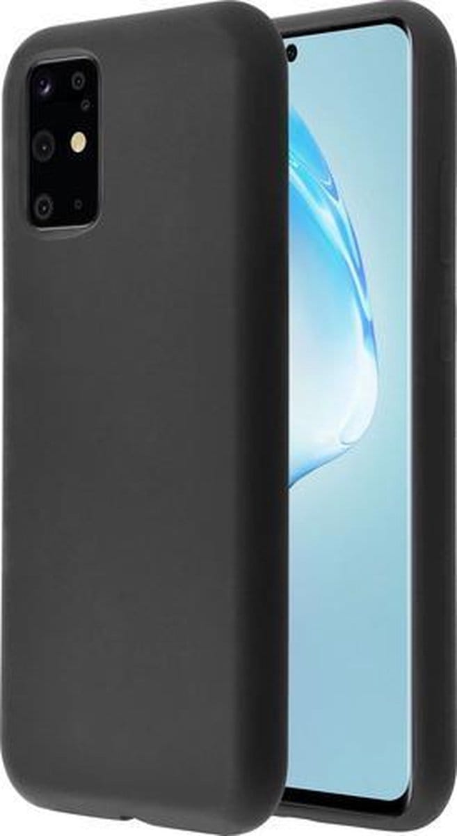MH by Azuri liquid silicon cover - zwart - voor Samsung Galaxy S20 Plus