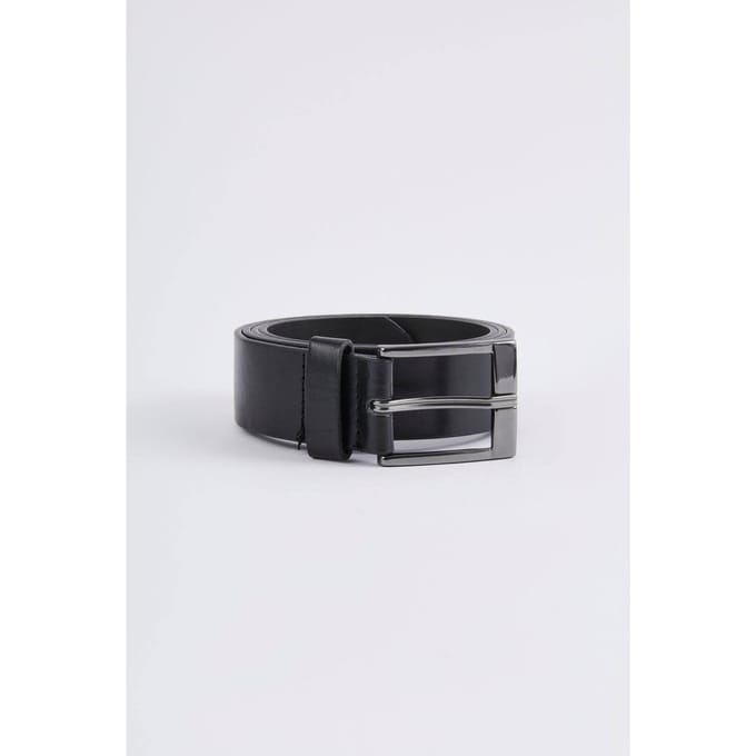 Faux Leather Smart Belt | Black | Size Medium