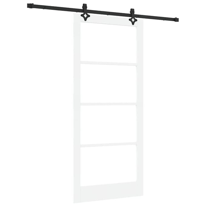 vidaXL - Schuifdeur - ORKDAL - 93 - x - 211 - cm - Massief - grenenhout - en - glas