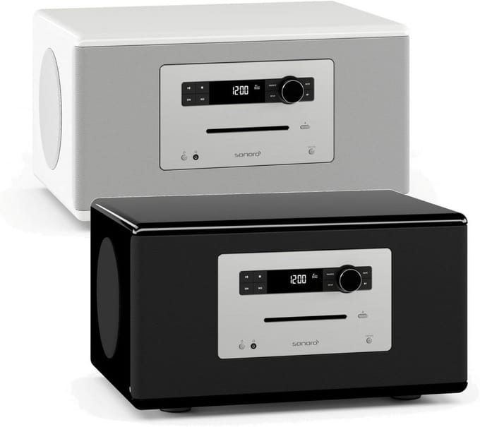 Sonoro HiFi Black - High-end 3-Way Hi-Fi Stereo Music System with Bluetooth, Optical Digital Input, FM/DAB/DAB+ Radio, CD, Pre-Installed Meditation and Relax Content