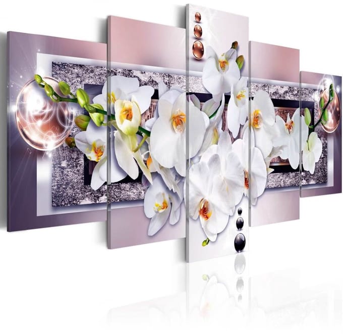 Schilderij -Mysterieuze orchidee, 5luik
