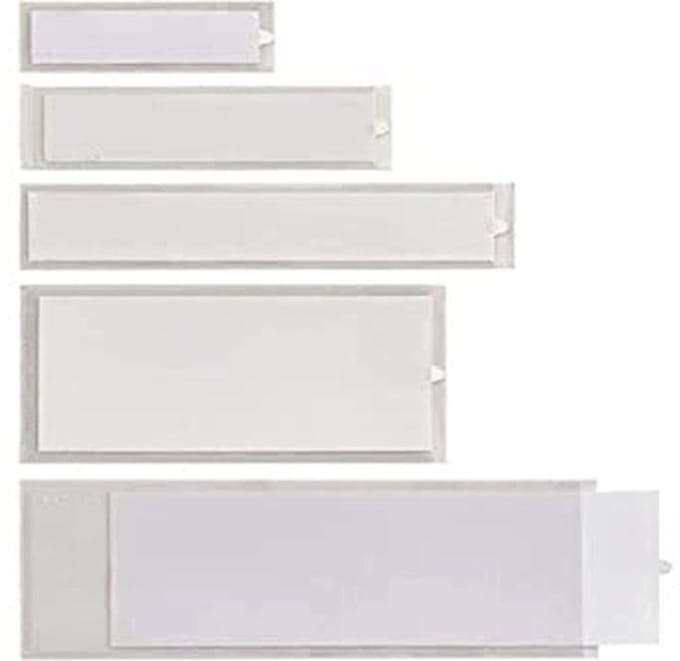 Zelfklevende etikettenhouder, transparant - 10 stuks