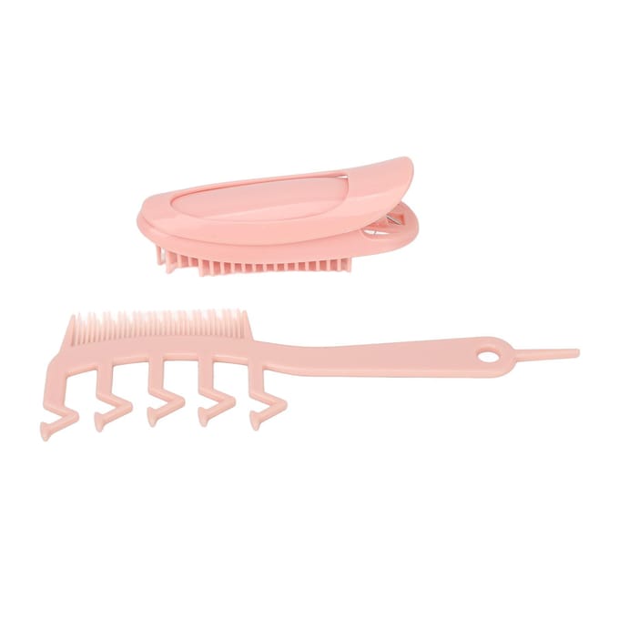 Haar Spleet Kam Z-vorm Ergonomische Handgreep Lichtgewicht Draagbaar Artefact Ontwarrende Kam Haar Tool Set white