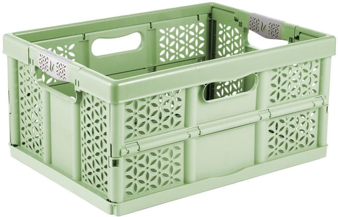keeeper Professionele inklapbare opbergbox 'eco lea', 32 liter, hemelsblauw