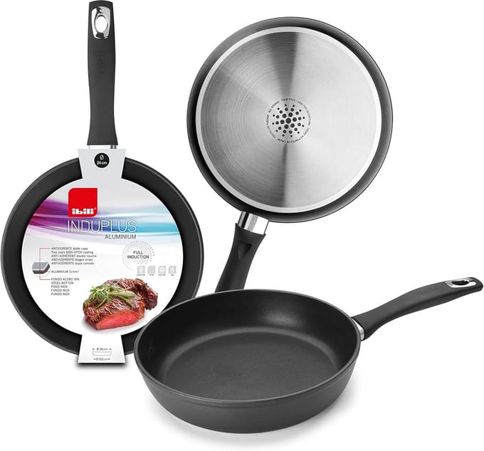 Koekenpan aluminium 22 cm antiaanbaklaag geschikt voor inductie