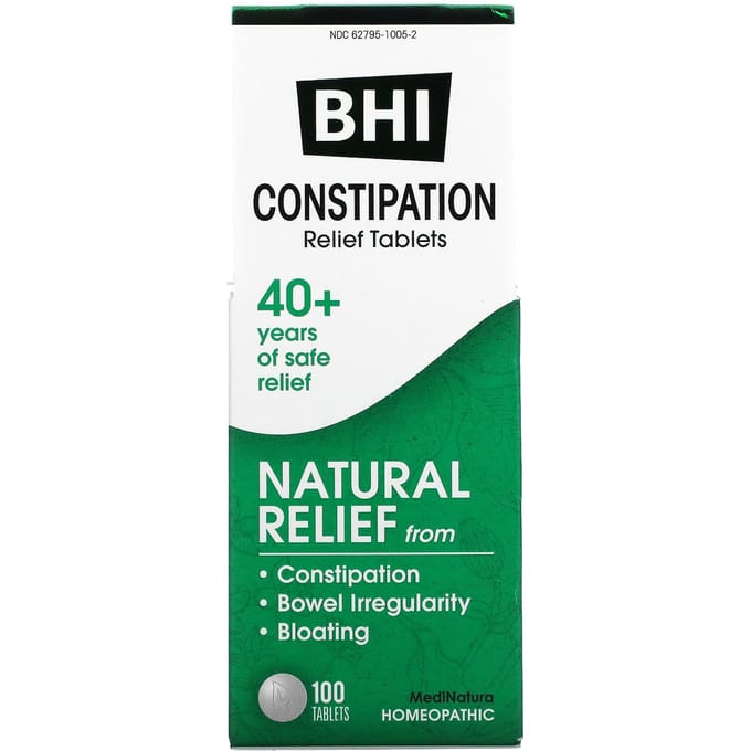 MediNatura, BHI, Verlichting van constipatie, 100 tabletten