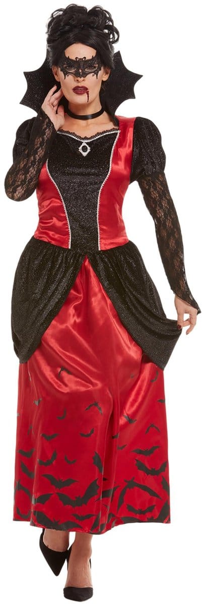 Smiffys - Gothic Vampiress Kostuum - S - Zwart