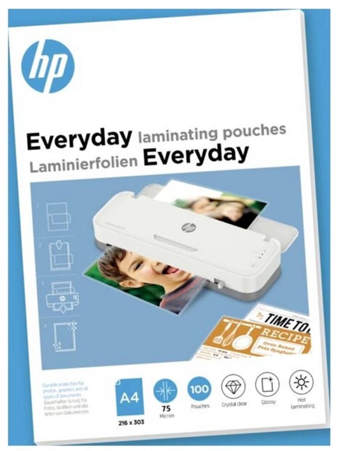 HP Lamineerfolie DIN A4 75 micron glanzend 100 stuk(s)