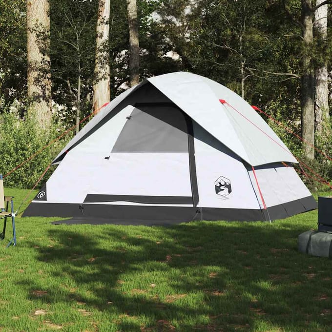 vidaXL - Koepeltent - 6-persoons - waterdicht - verduisterend - stof - wit