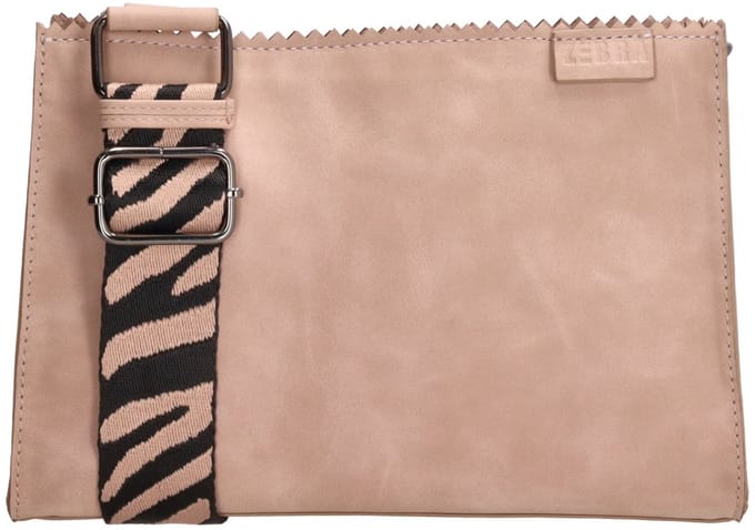 Zebra Trends Merel Crossbody Schoudertas - Trendy Zebra print Schouderband - Lichtroze