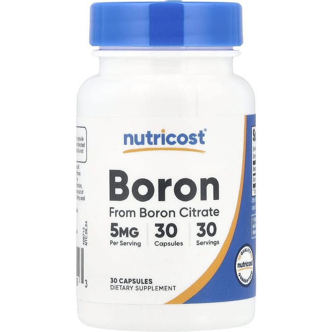 Nutricost, borium, 5 mg, 30 capsules