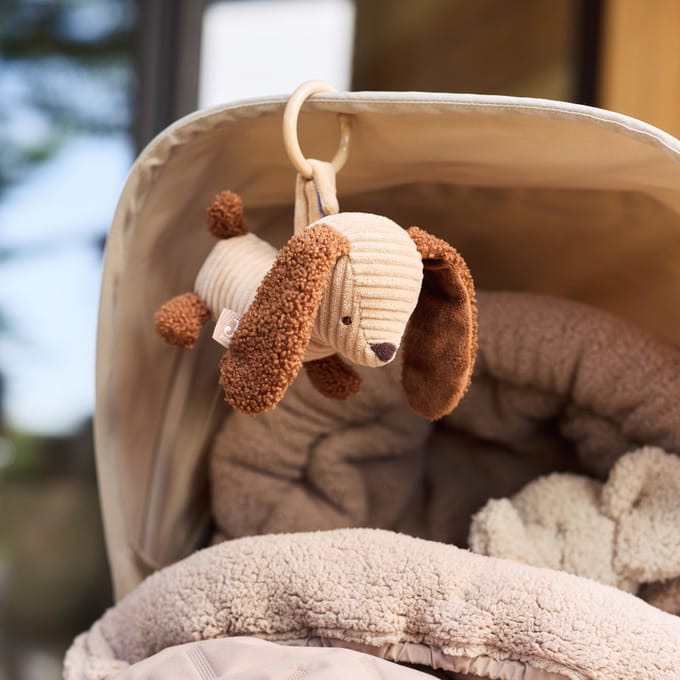Jollein Wagenspanner Hond - Kinderwagen Speelgoed - Diego