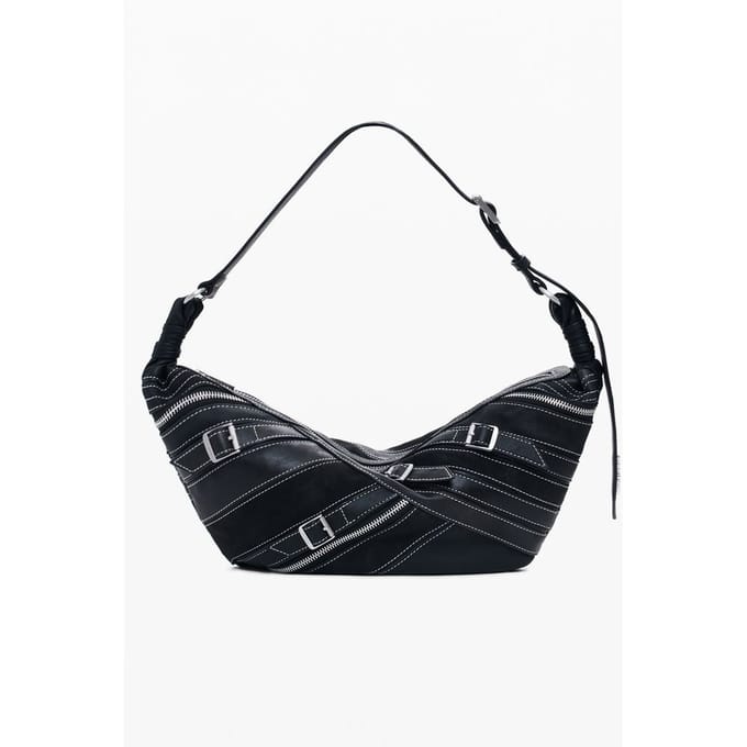 Desigual Nero Poliurethaan Dames Schoudertas