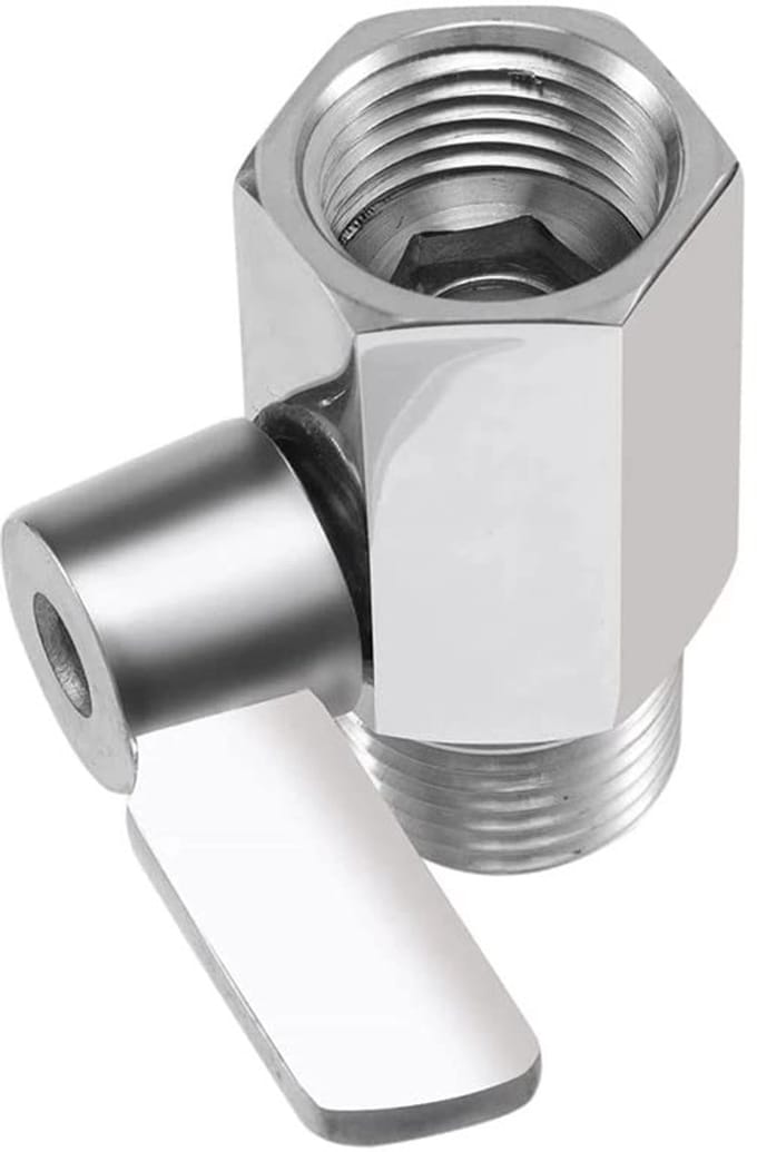 Douchekop afsluitventiel mini-kogelkraan 1/2 inch waterstroomregelklep