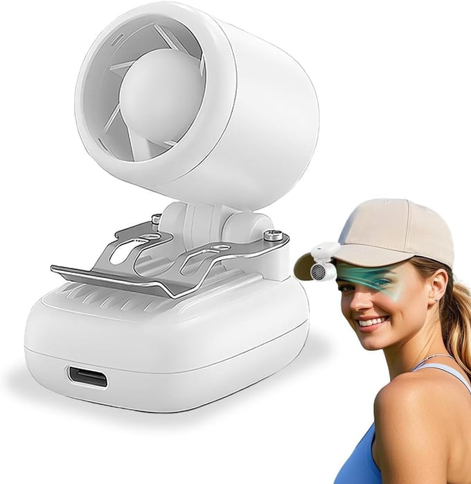 Mini Ventilator - Draagbare Clip Ventilator - Oplaadbare USB-C Ventilator - 3 Snelheden - Lichtgewicht - Voor Wandelen Reizen en Camping - Wit