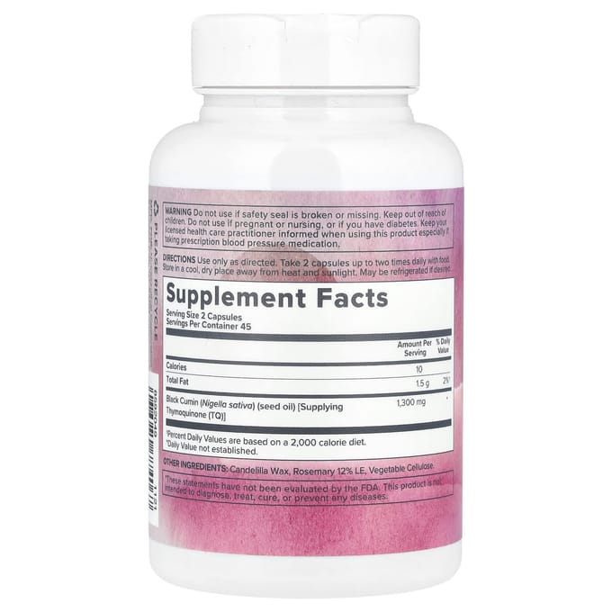 Zwarte Zaadolie, 90 Capsules (650 mg per capsule)