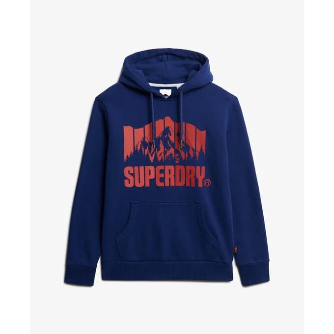 Superdry Mountain Rainbow Hoodie Blauw Grootte: XL