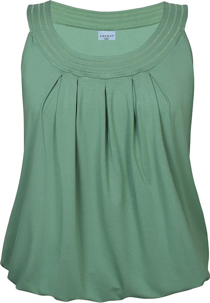 ZHENZI singlet brede band hals