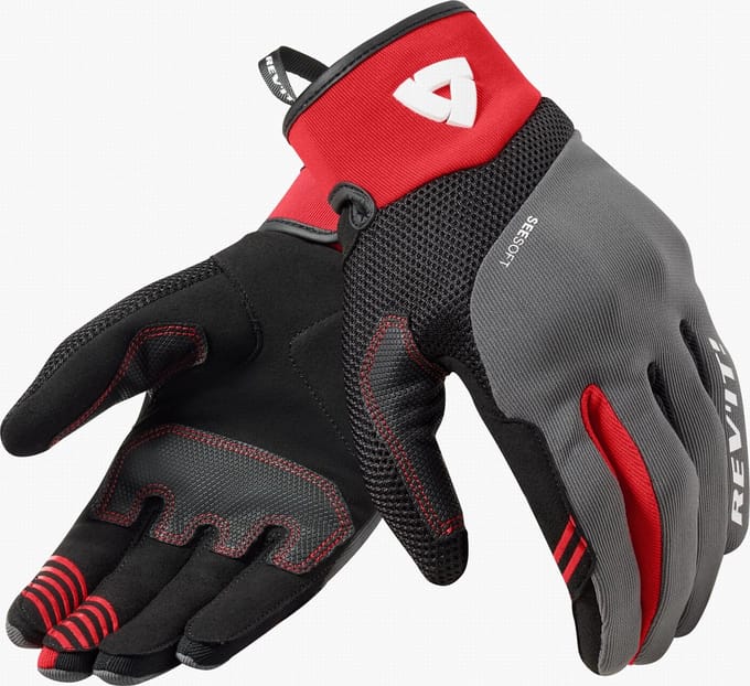 REV’IT! Endo Dames Grijs Rood Handschoenen - Maat S - Handschoen