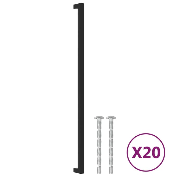 vidaXL - Handvatten - 20 - st - 480 - mm - roestvrij - staal - zwart