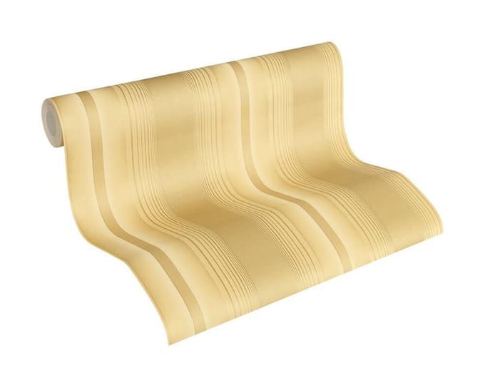 KLASSIEK STREPEN BEHANG - Goud Creme Metallic - AS Creation Hermitage 10