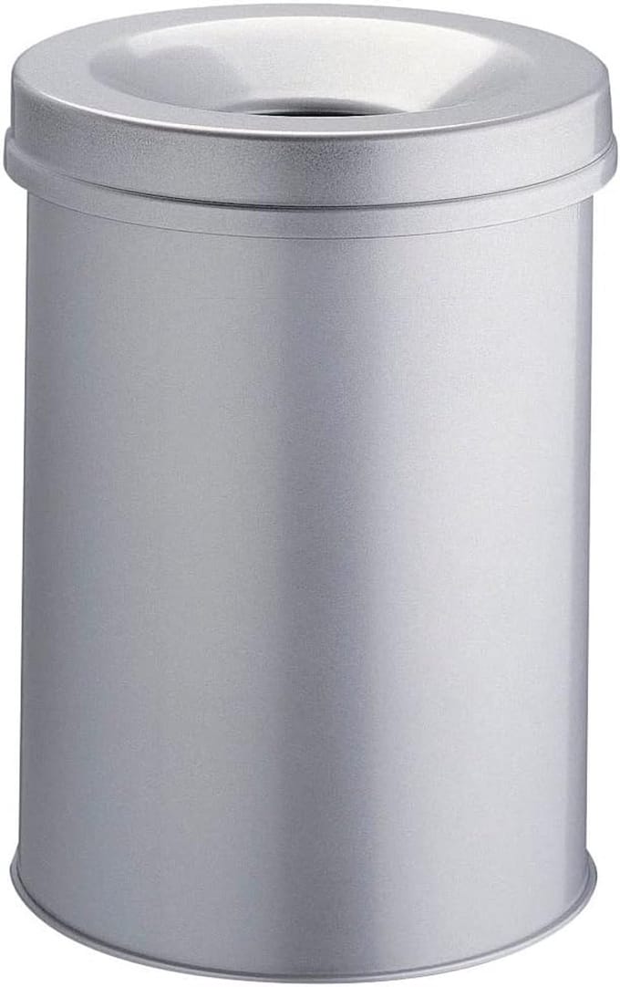 330510 Prullenbak SAFE, rond, 15 liter, grijs