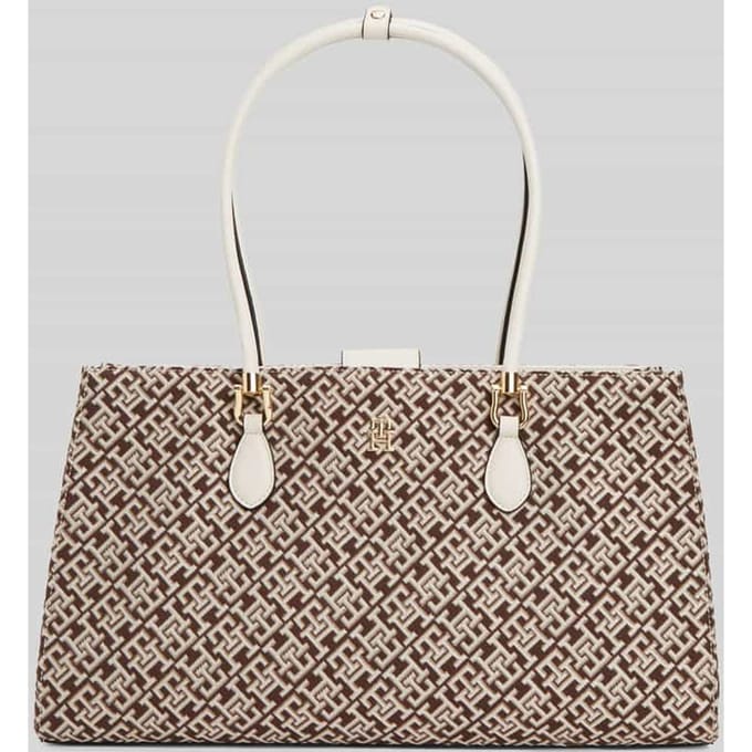 Handtas met logo-jacquard model 'GRACE'