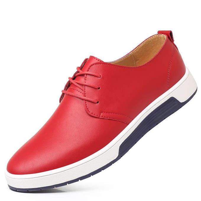 Herenmode, casual veterschoenen met puntige neus 42 wit