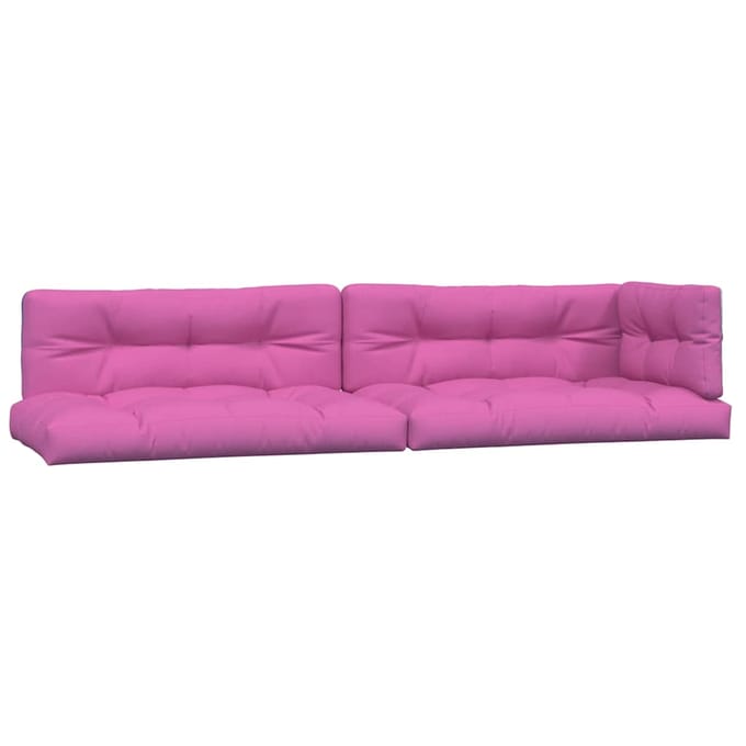 vidaXL - Palletkussens - 5 - st - stof - roze