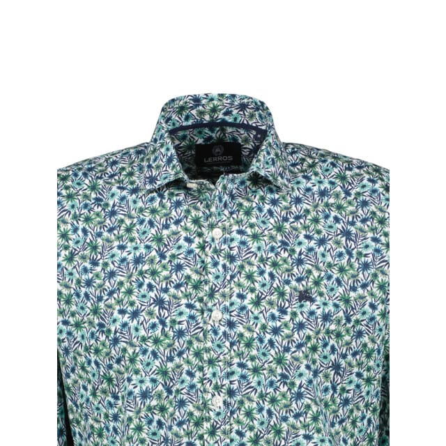Lerros - Lange mouw overhemd - Mannen - L - 612 SAGE GREEN - Katoen - 2521329