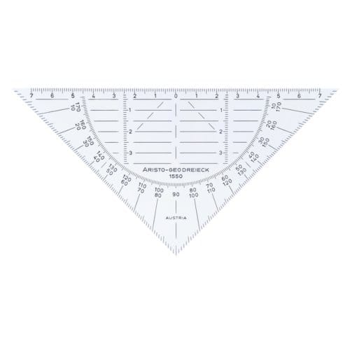 Geodriehoek Aristo 1550 160mm flexibel transparant