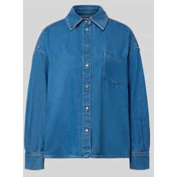 Relaxed fit jeansblouse van puur katoen model 'FOGGIA'