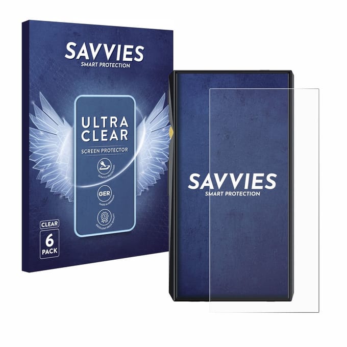 Savvies - Screenprotector voor FiiO M11 Pro - Folie Beschermfolie transparant 6 Stuks