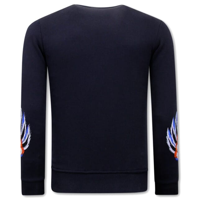 Heren Sweater met Print - Tiger Couture - 3717 - Blauw