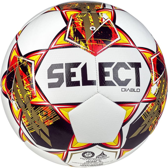 Select Diablo (Size 5) Trainingsbal - Wit / Rood / Geel / Zwart | Maat: 5
