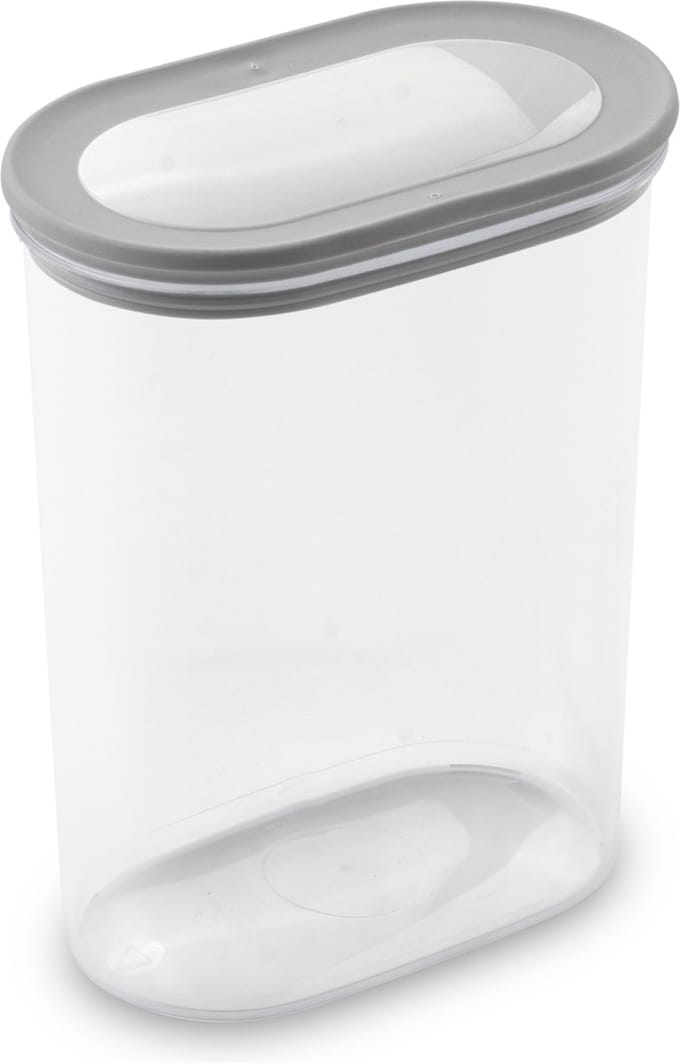 Curver Dry Grand Chef – Stapelbare Voorraadbus met deksel – 1600 ml – Transparant/Grijs