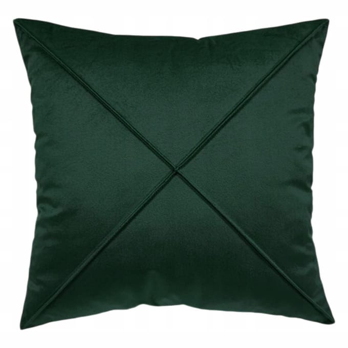 Decoratieve kussensloop fluweel flesgroen 45x45 cm