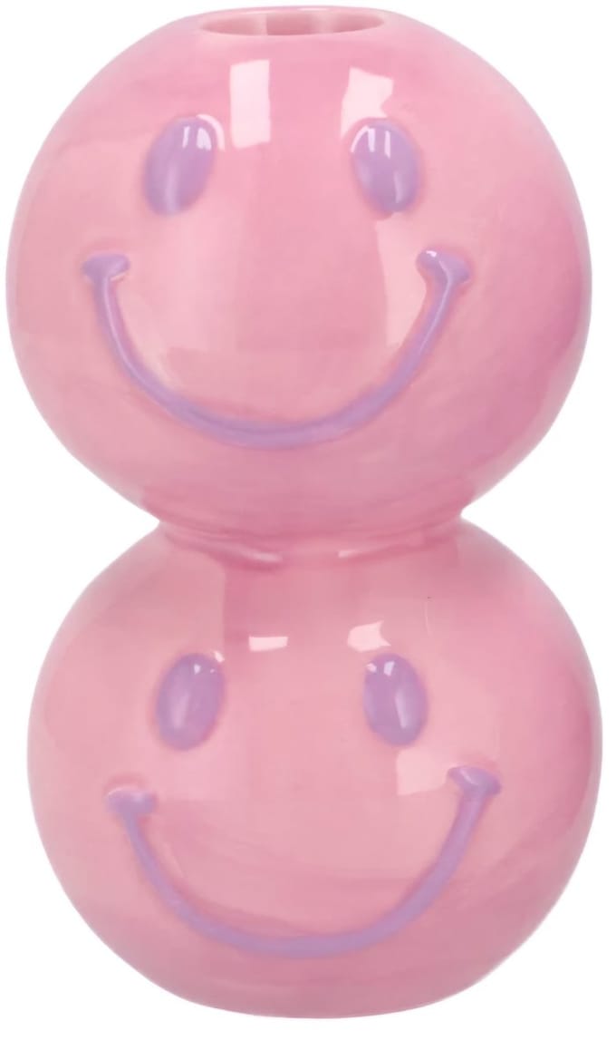 Smiley dreamy purple mix candle h bulb 7x7x12cm