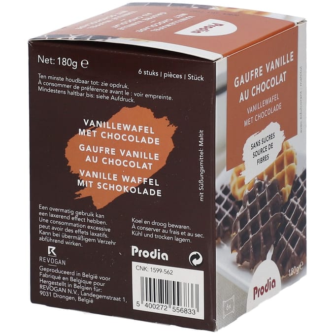 Prodia Wafel Vanille-chocolade 185g 5683 Revogan