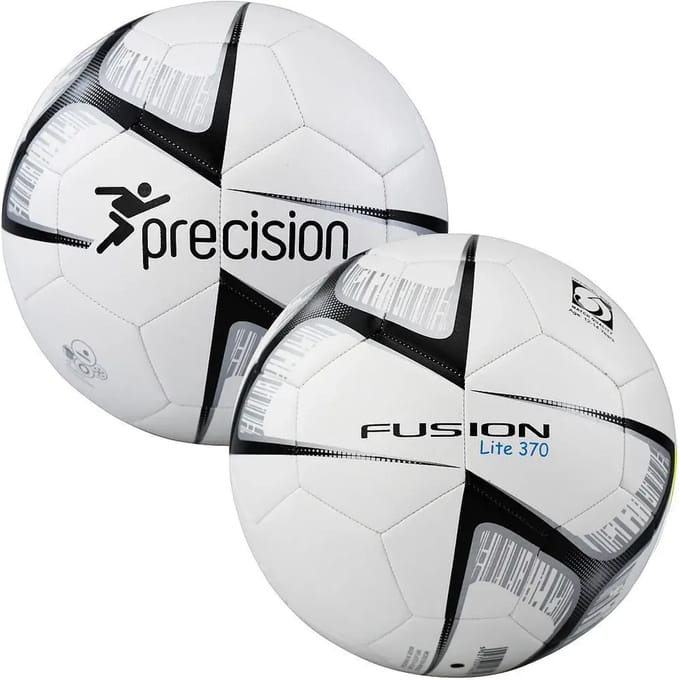 Precision Voetbal Fusion Lite Pu 370 Gram Wit/zwart Maat 5