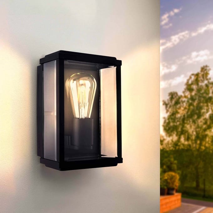 Ledvion - LED Wandlamp - E27 - Zwart - Lyra