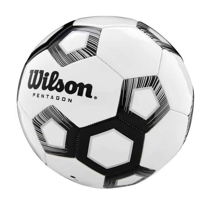 Wilson WTE8527XB Pentagon Voetbal (Wit/zwart)