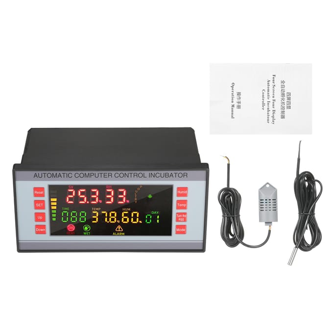 LED-kleurenscherm Automatische broedmachinecontroller Eierenbroedmachinecontroller Machine Pluimvee-ei Model B gray